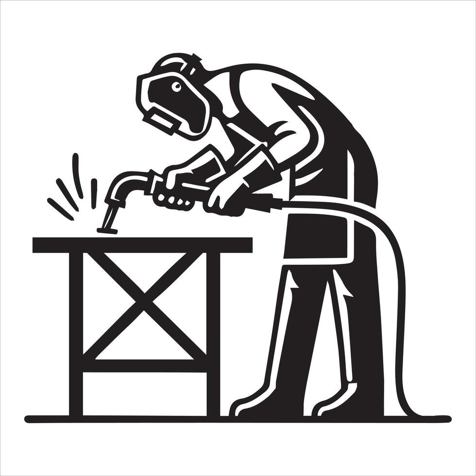 Metal Welding Welder Steel Illustration Art vector