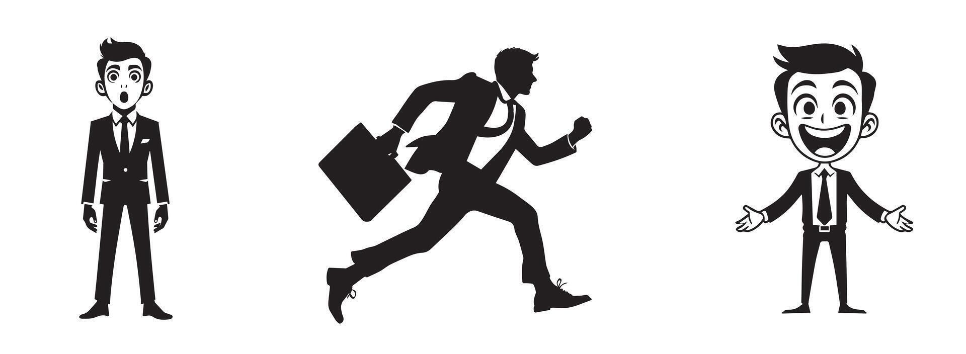 Dynamic Businessman SVG Illustrations Bundle vector