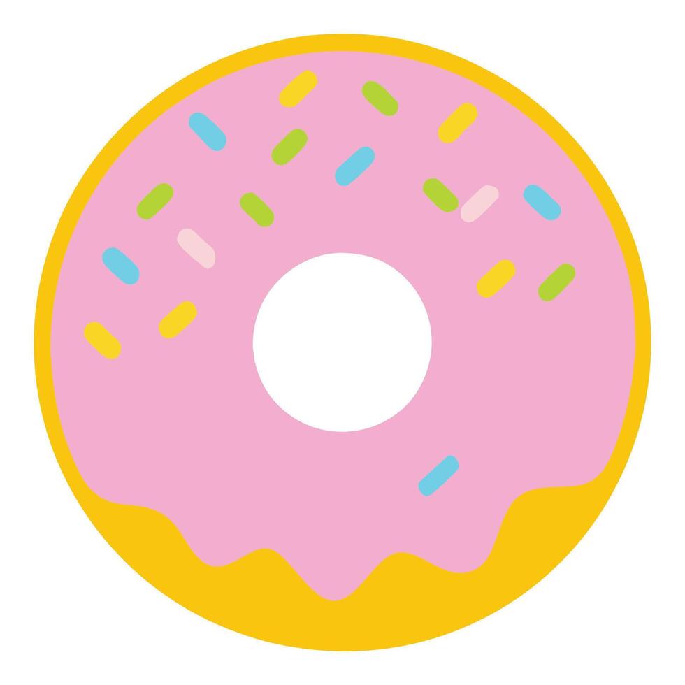 Artistic Doughnut with Colorful Sprinkles Illustration vector