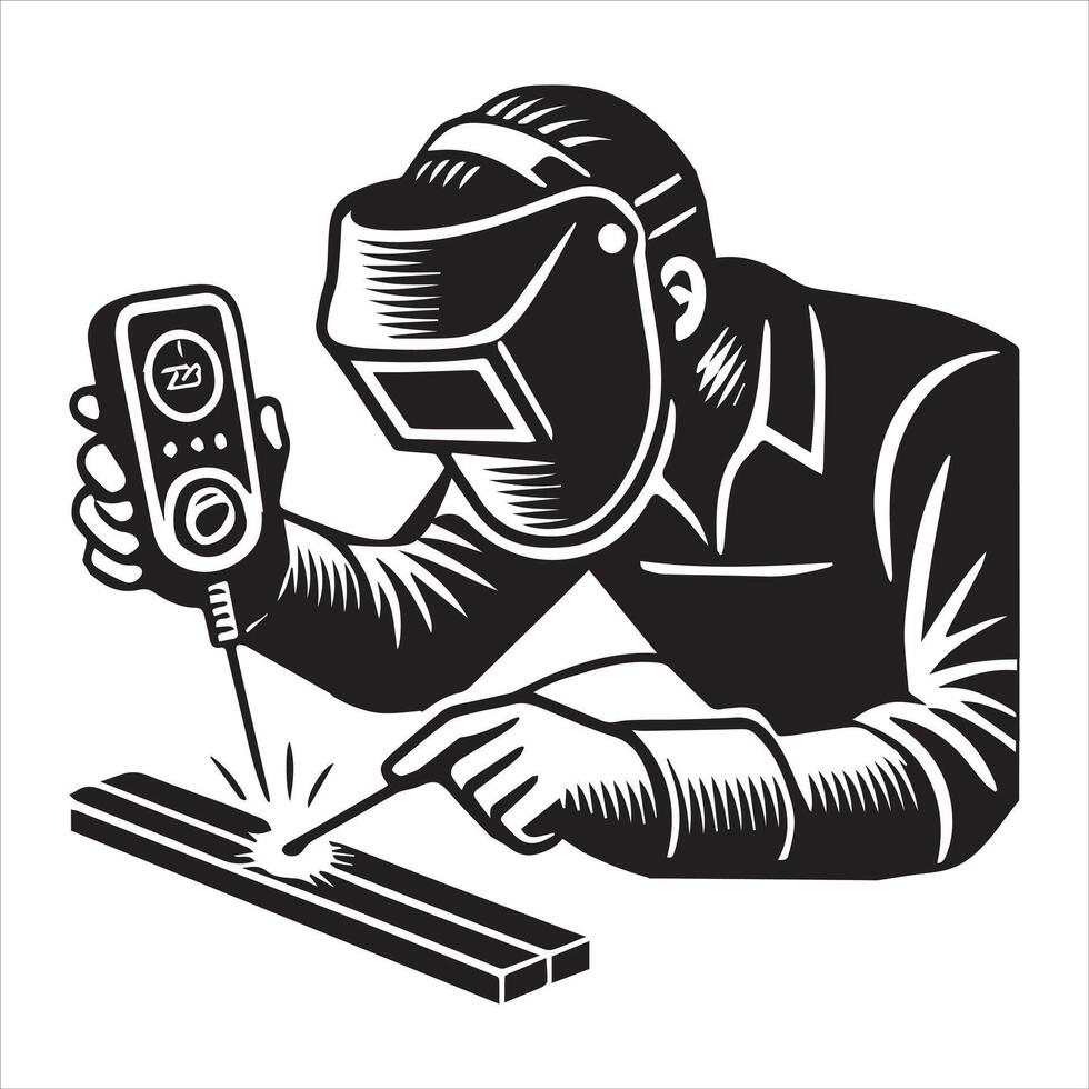 Creative Welding Welder Steel Metal Illustrations vector