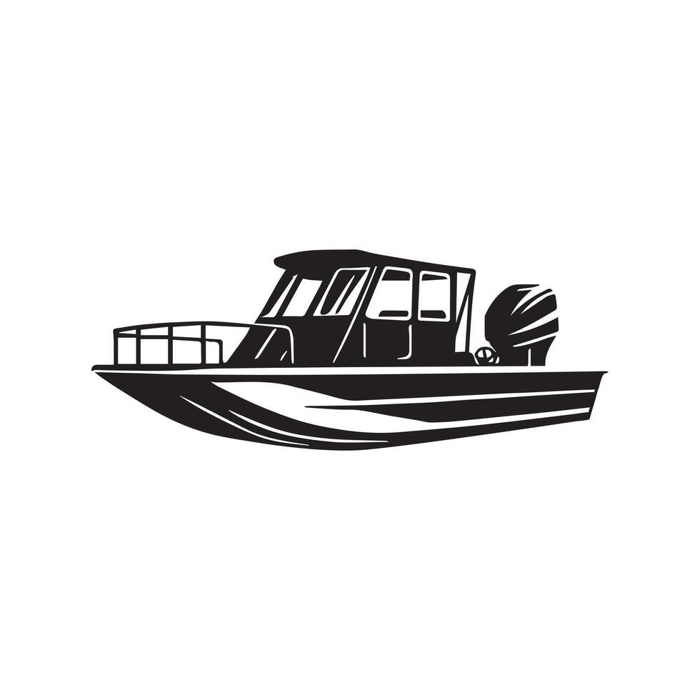 Marine Vehicle Airboat Graphics Illustration Design vector