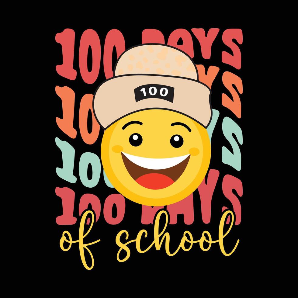 100 Days Of School, 100 Days of School Funny Quote Design vector