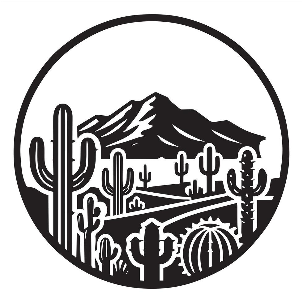Unique Cactus Clipart for Desert Scenes vector