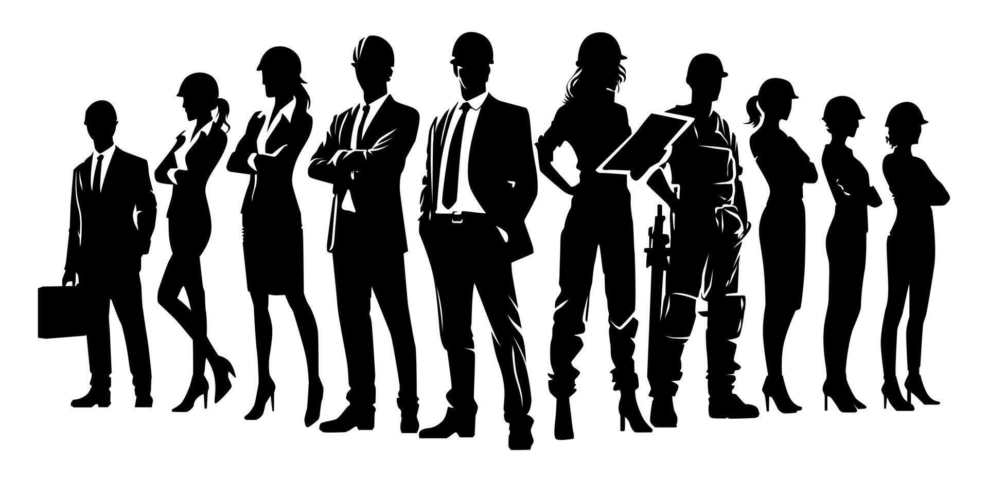 A silhouette group of leader. Design concept for poster, business advertising, backdrop, banner. Eps 10 vector