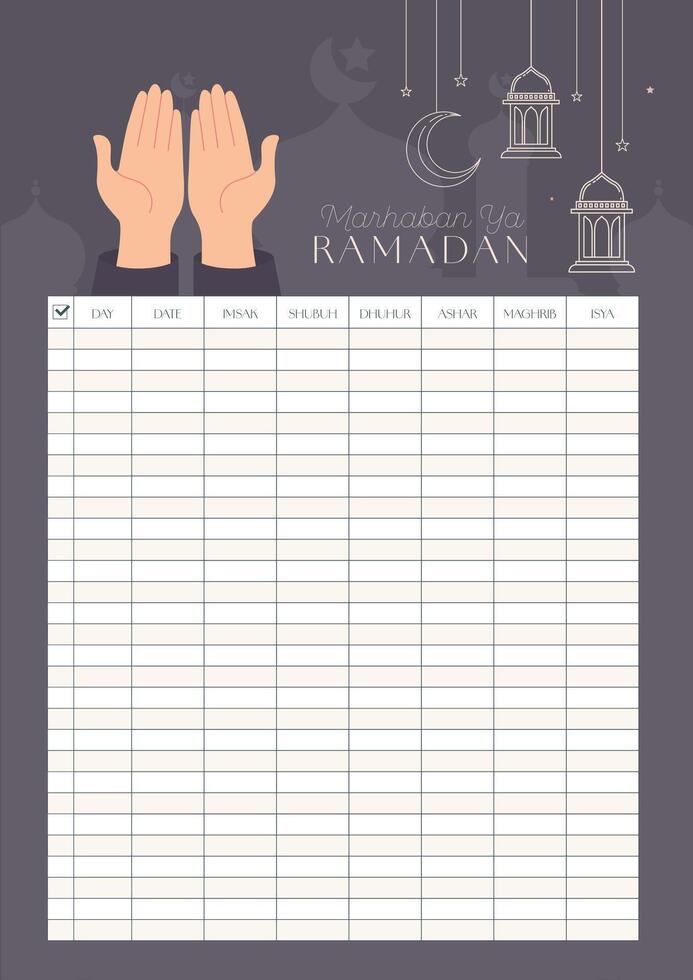 Imsakiyah Ramadan Schedule Background, Fasting Moon Times, Eid Mubarak Banner, Prayer Times for Ramadan in Cairo, Istanbul, Turkey, Arab. Design for Ramadan Kareem. vector