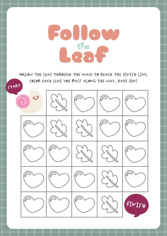 Flat design of coloring maze puzzle worksheet for kids. Fun learning activity printable worksheet, perfect for elementary school education. vector