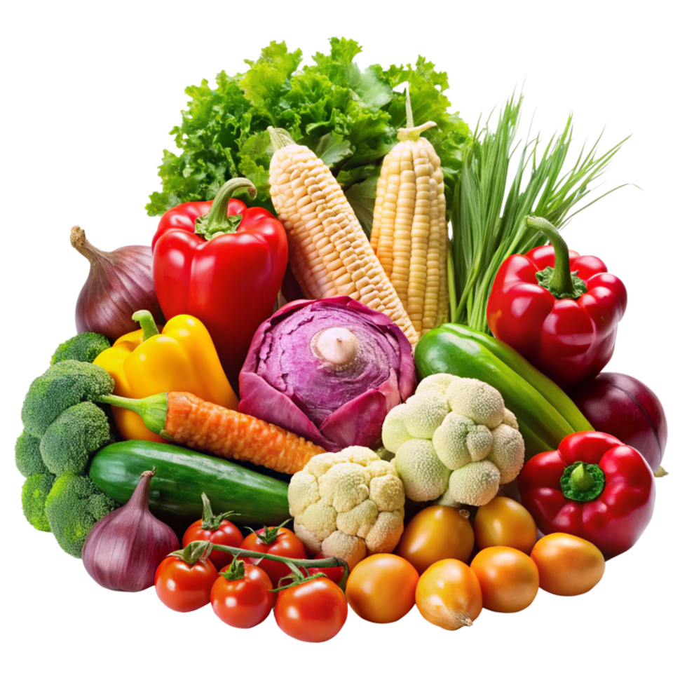 Fresh Vegetables isolated on transparent background png