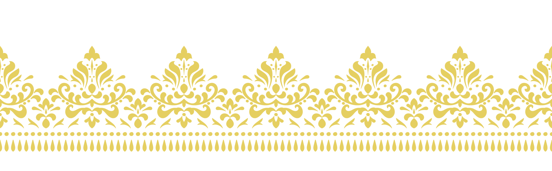 Baroque Floral Aztec Tribal Border Ornament Pattern for Textile. png