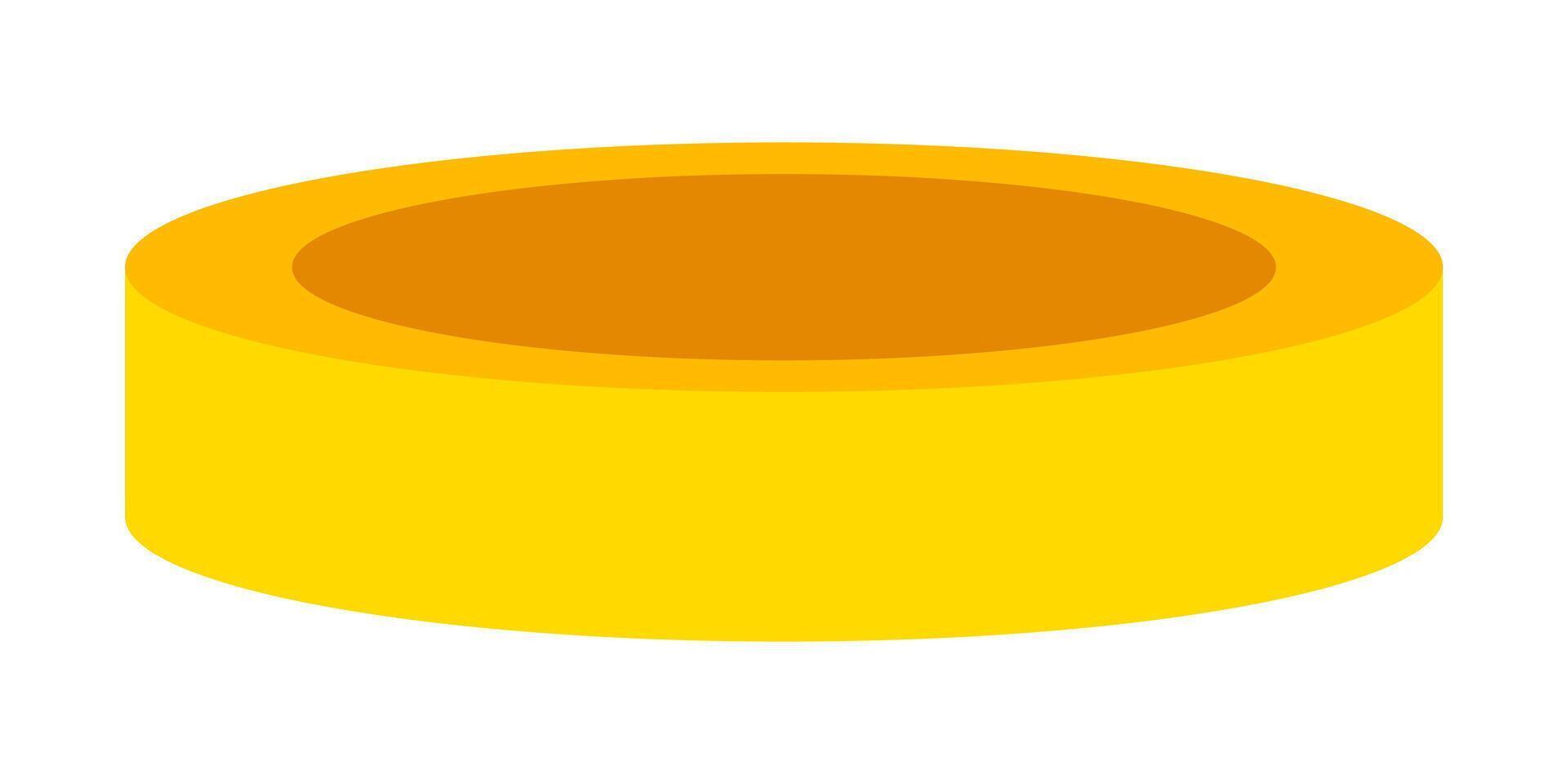 Gold coin icon. Money and wealth sign. vector