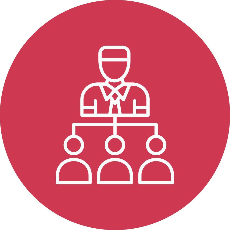 Dictatorship Line Multi Cirlce Icon vector