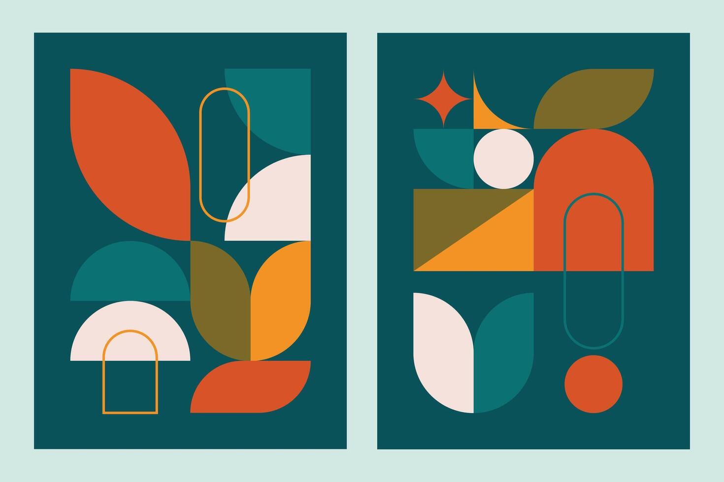 Abstract geometric art with a modern and minimalist aesthetic poster. Geometrical background vector