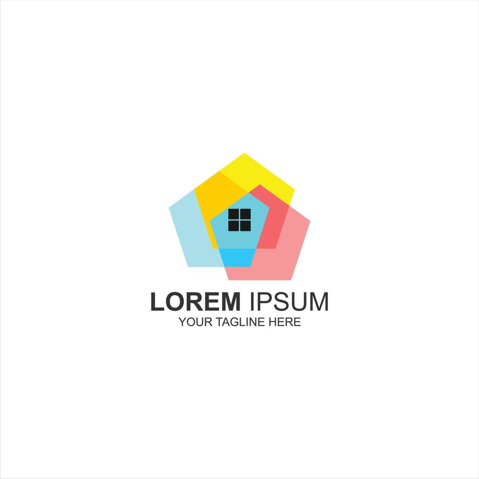 lorem ipsum logo icon for home or company identity with creative illustration vector