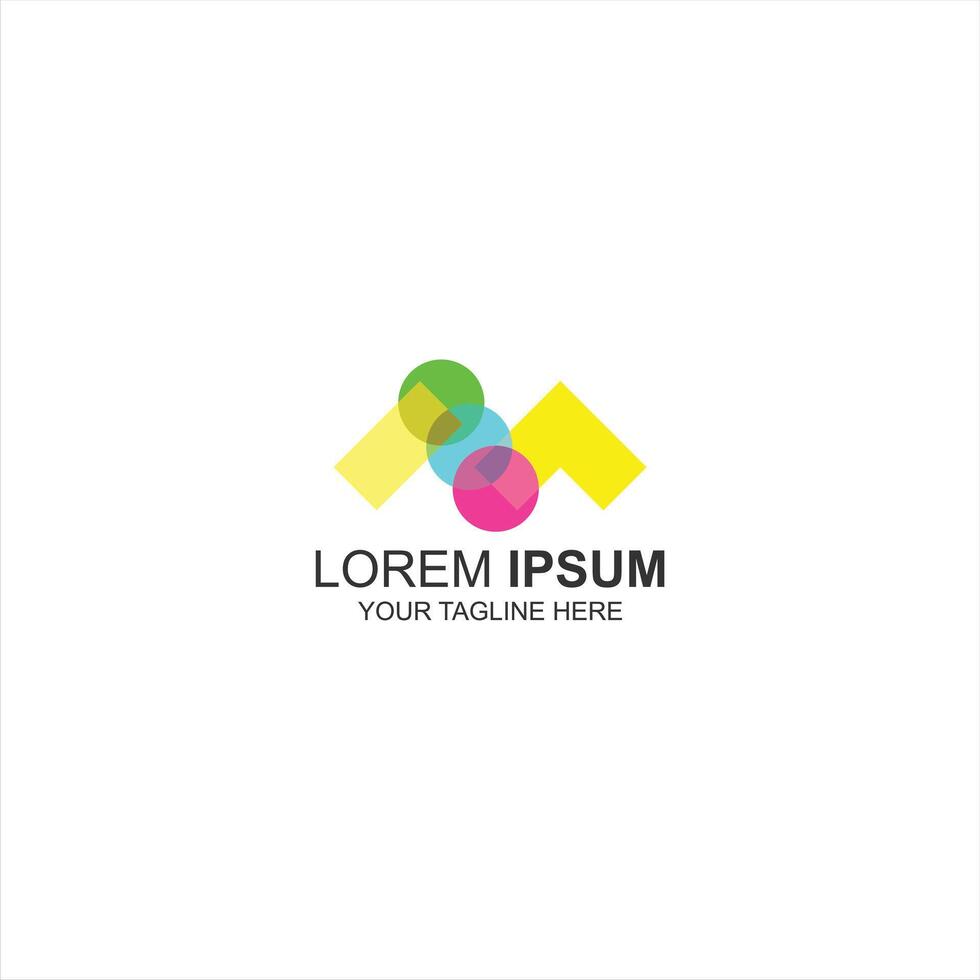 lorem ipsum logo m icon for company or business identity with creative illustration vector