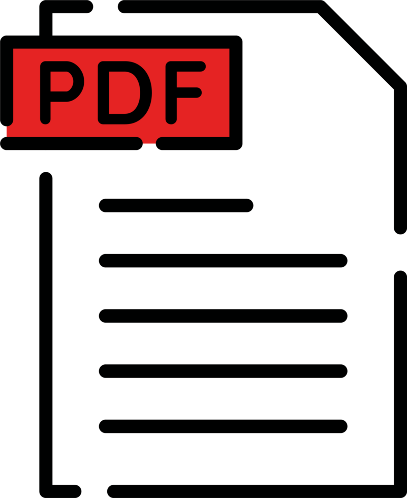 format pdf extension red png