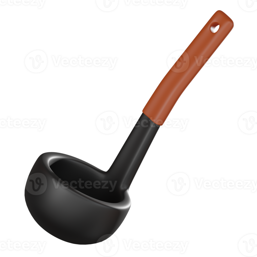 3D render, Ladle for Modern Kitchenware and Food Preparation, Icon Illustration png