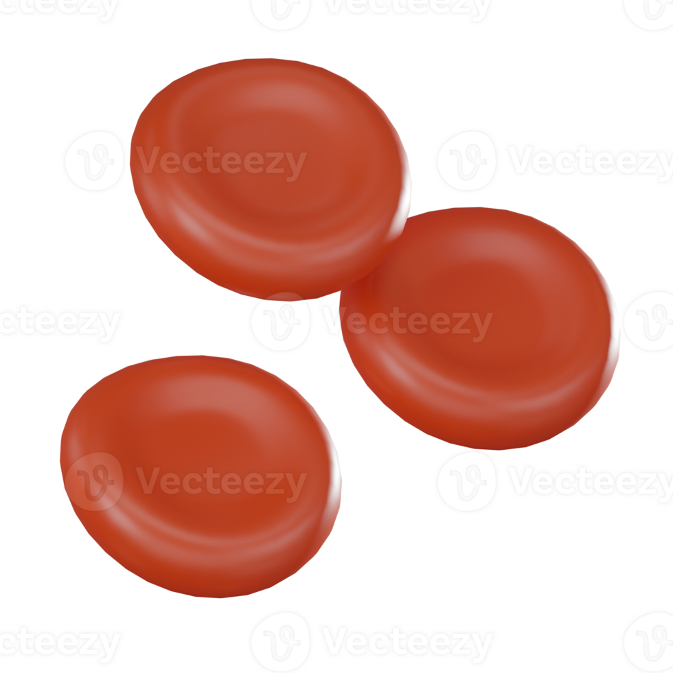 3D render Blood Cell Medical and Biological Visualizations, Icon Illustration png