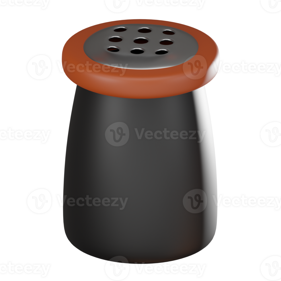 3D render, Pepper Bottle with Modern Culinary Design, Icon Illustration png