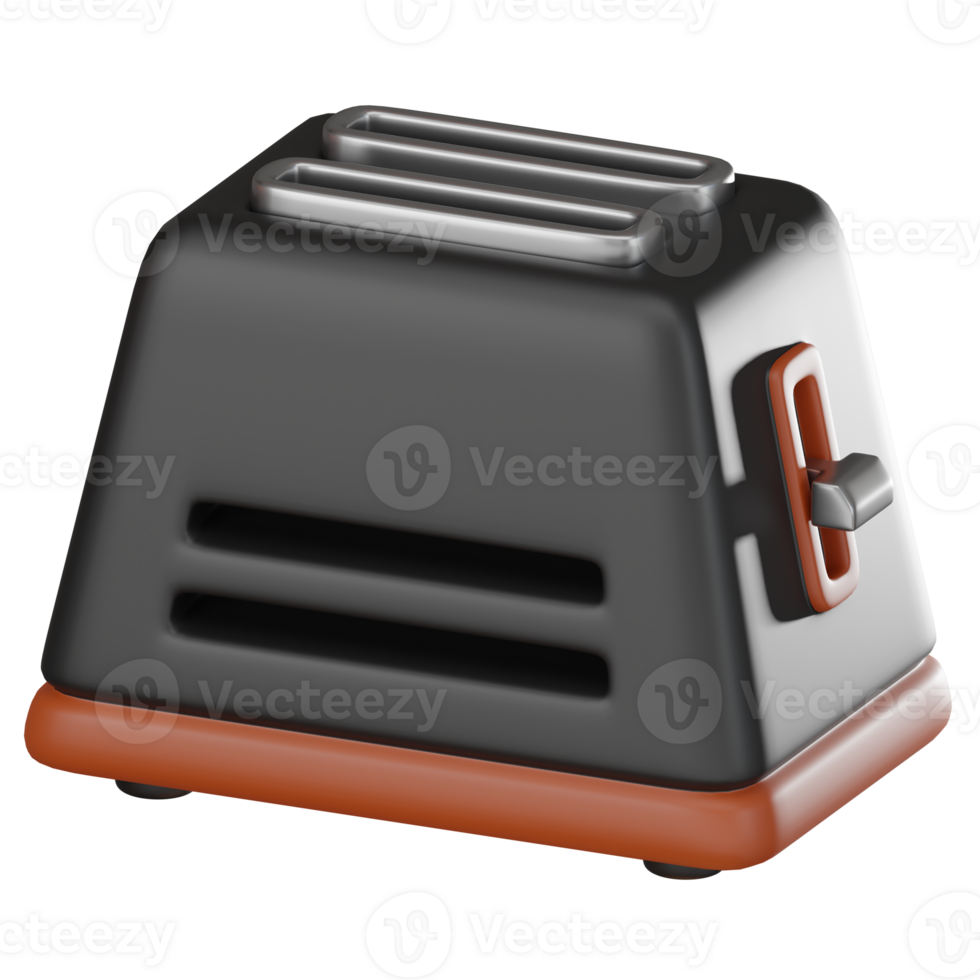 3D render, Bread Toaster for Kitchen Appliance and Cooking, Icon Illustration png