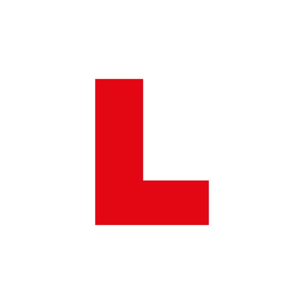 Learner Driver Sign isolated on a Transparent Background png