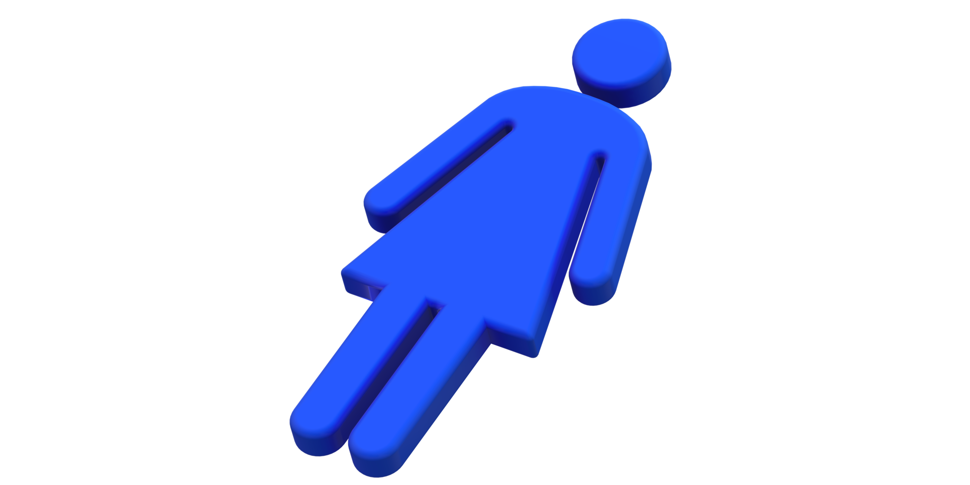 Blue Female icon toilet sign png