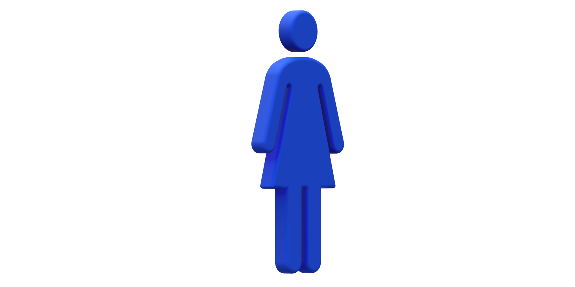 Female sign icon in blue png