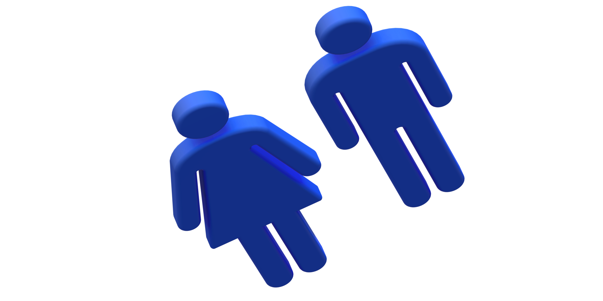 3D Male and Female icon set png