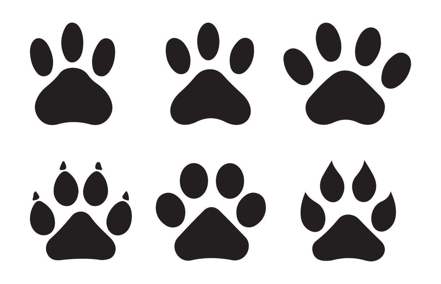 Paw icon illustration mark set symbol for web application.illustration eps 10 vector
