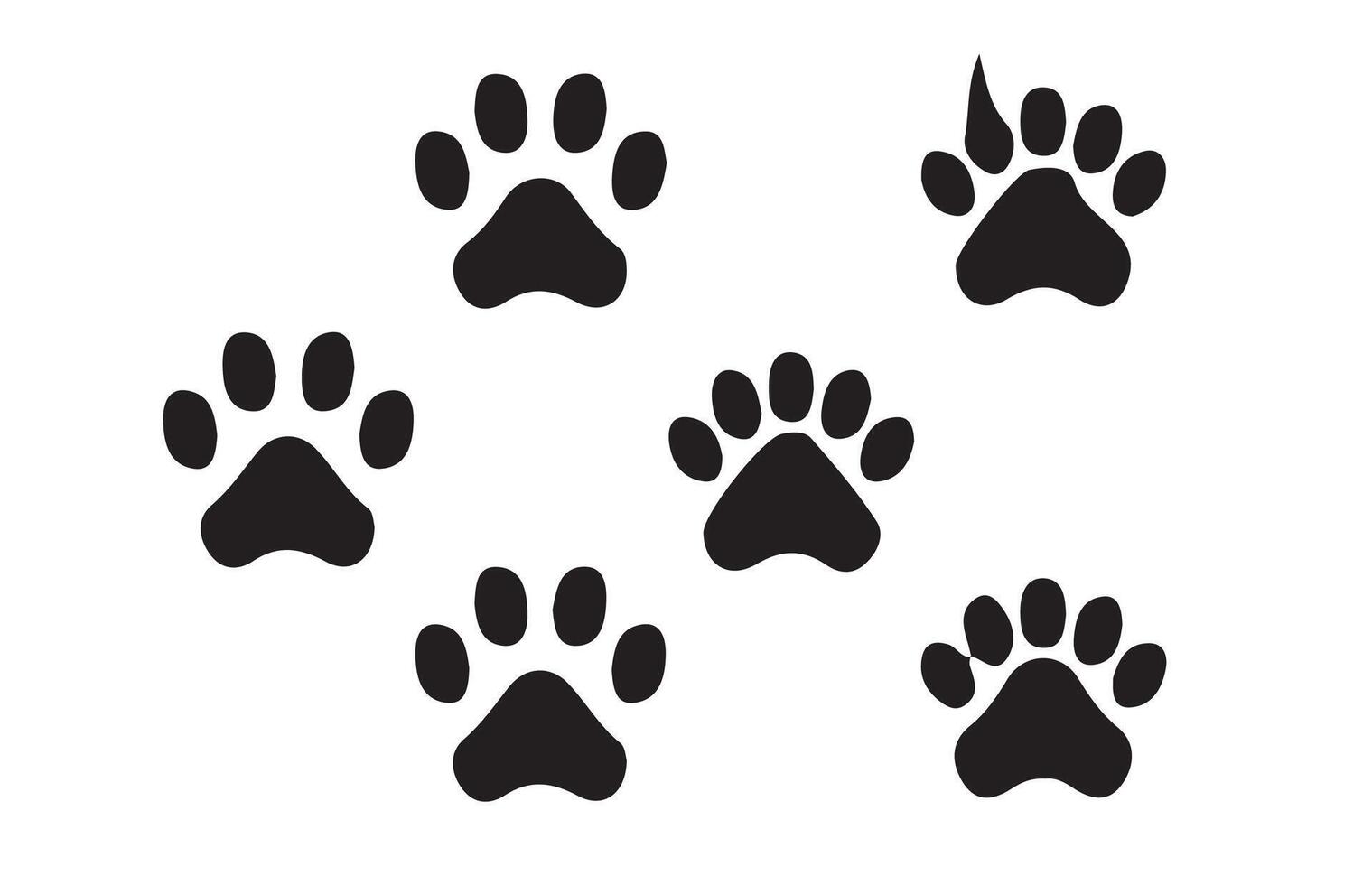 Paw icon illustration paw print sign and symbol. dog or cat paw vector