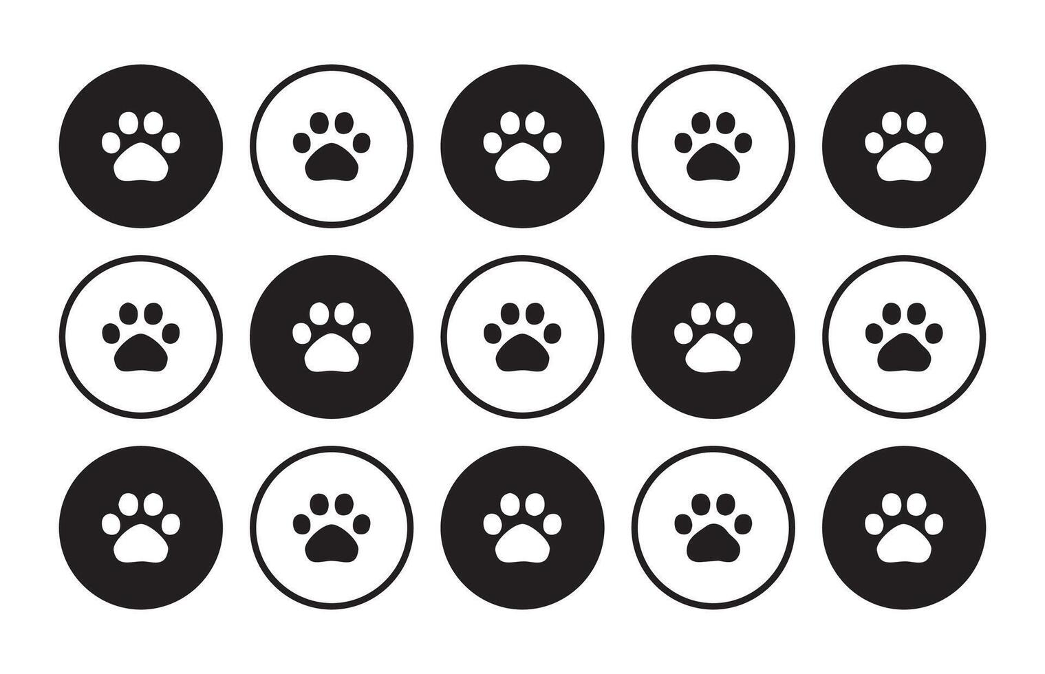 paw print sign and symbol. dog or cat paw vector