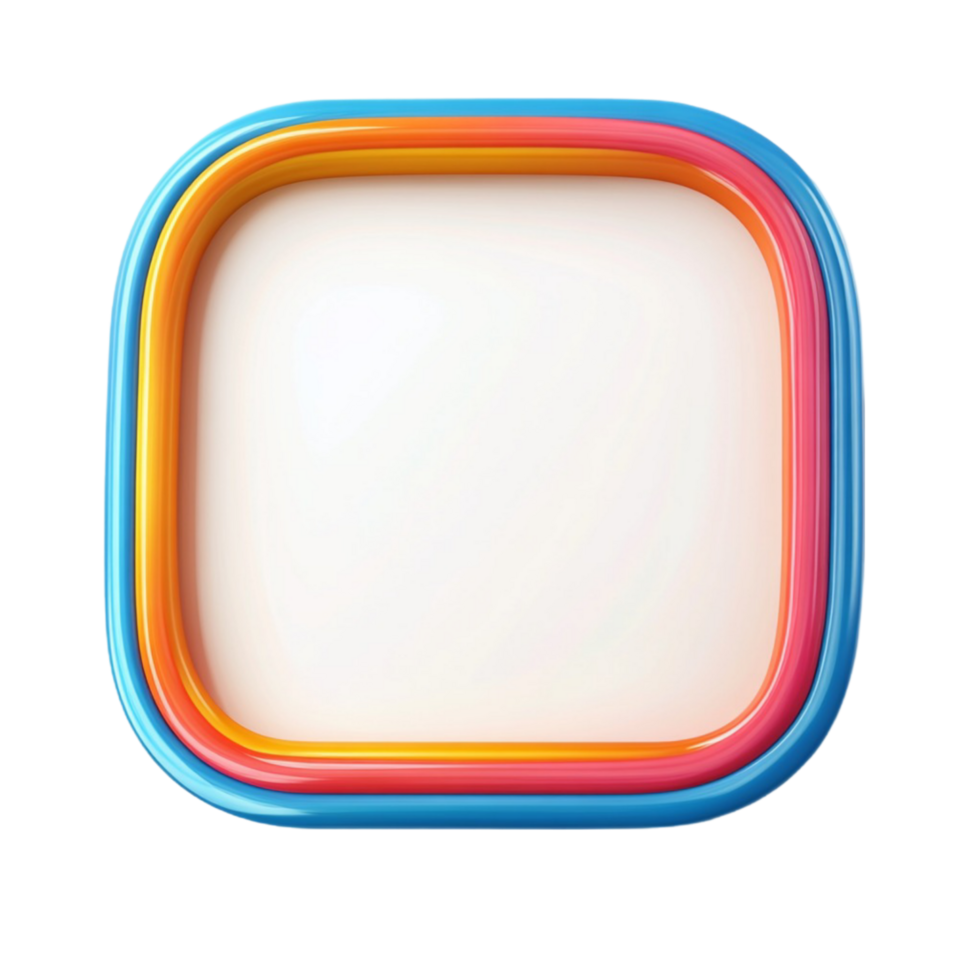 square colorful app icon on transparent background png