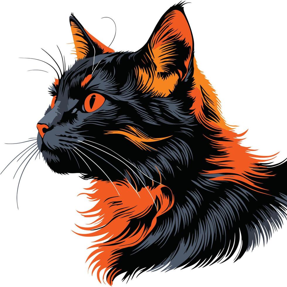 Cat Face Illustrations Perfect for Design Project vector