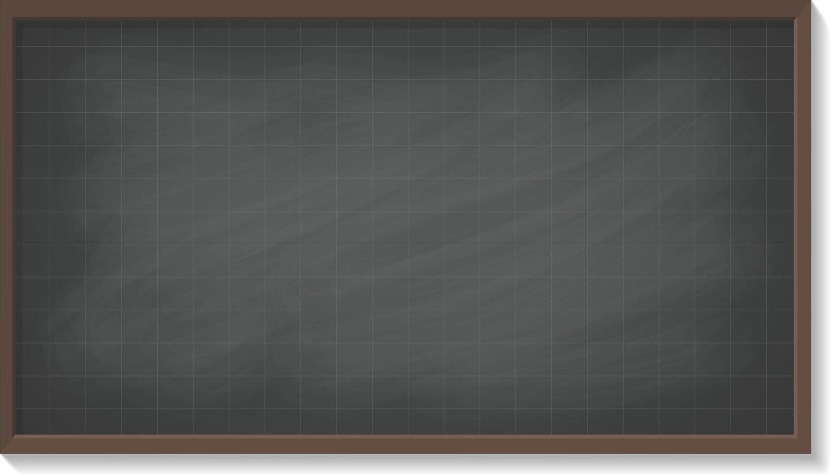A classic checkered chalkboard with a wooden frame, empty school blackboard for classroom, perfect for educational or back-to-school designs. Realistic texture and shading vector