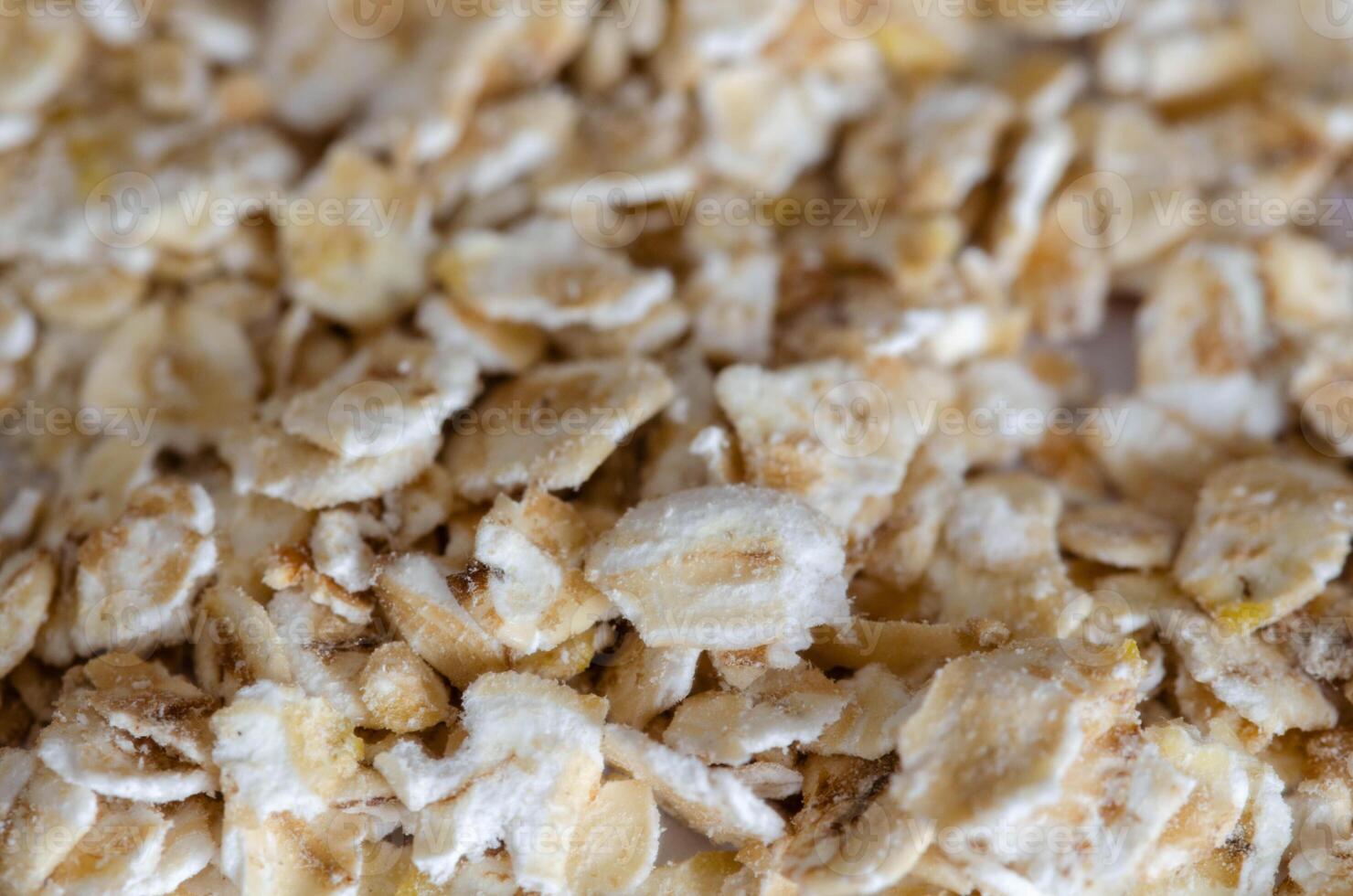 Macro Shot of Rolled Oats for Healthy Recipes and Food Blogs photo
