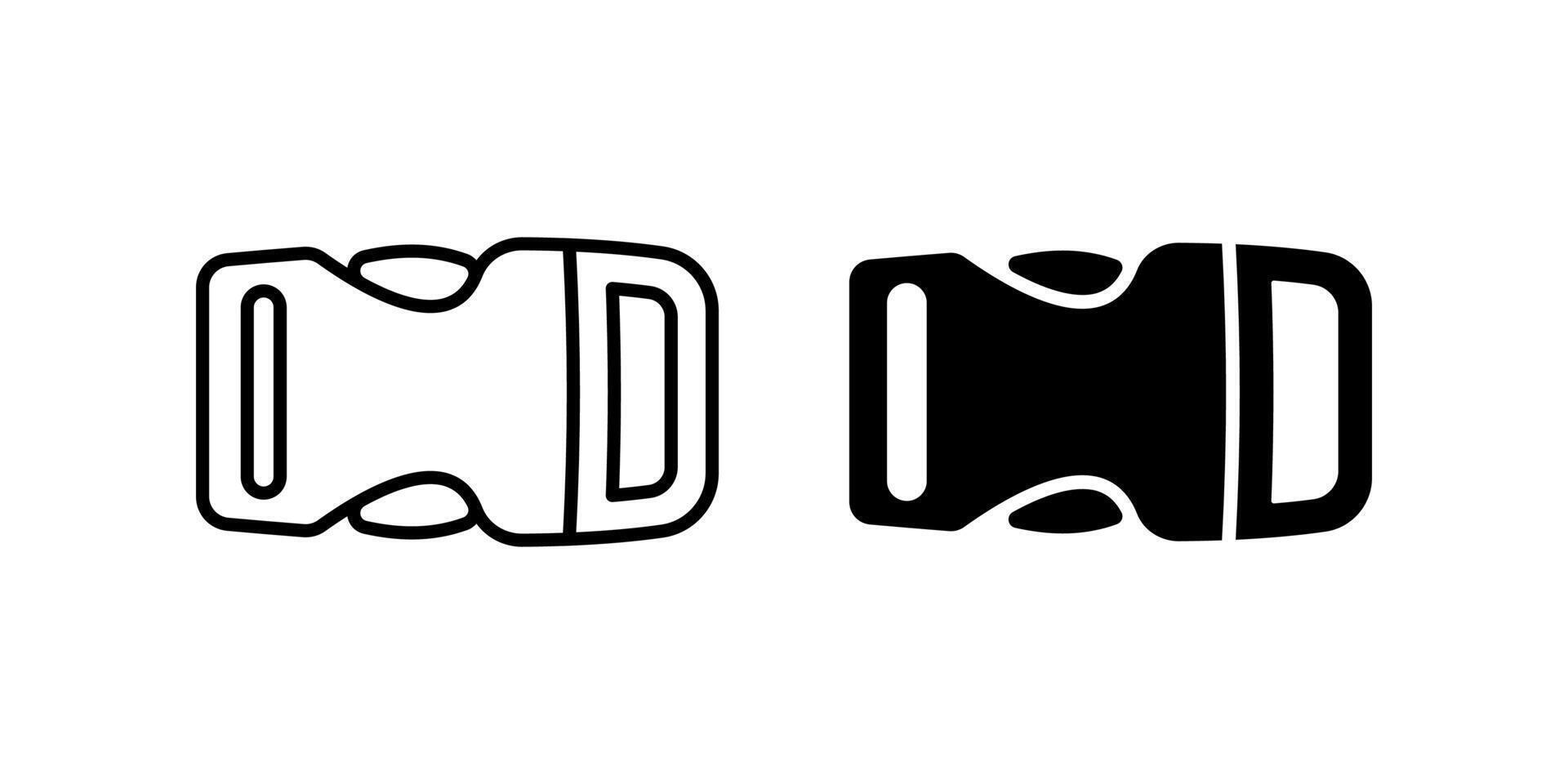 Buckle icon set. backpack buckle Symbol. metal belt buckle sign. for mobile concept and web design. illustration on white background vector