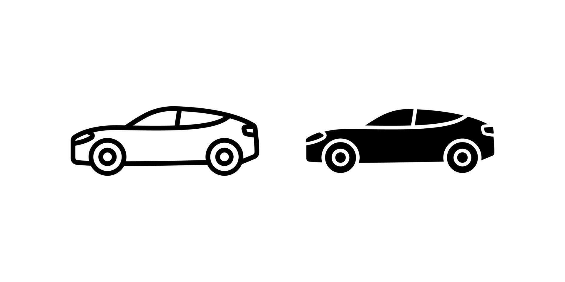 Car icon set. for mobile concept and web design. illustration vector