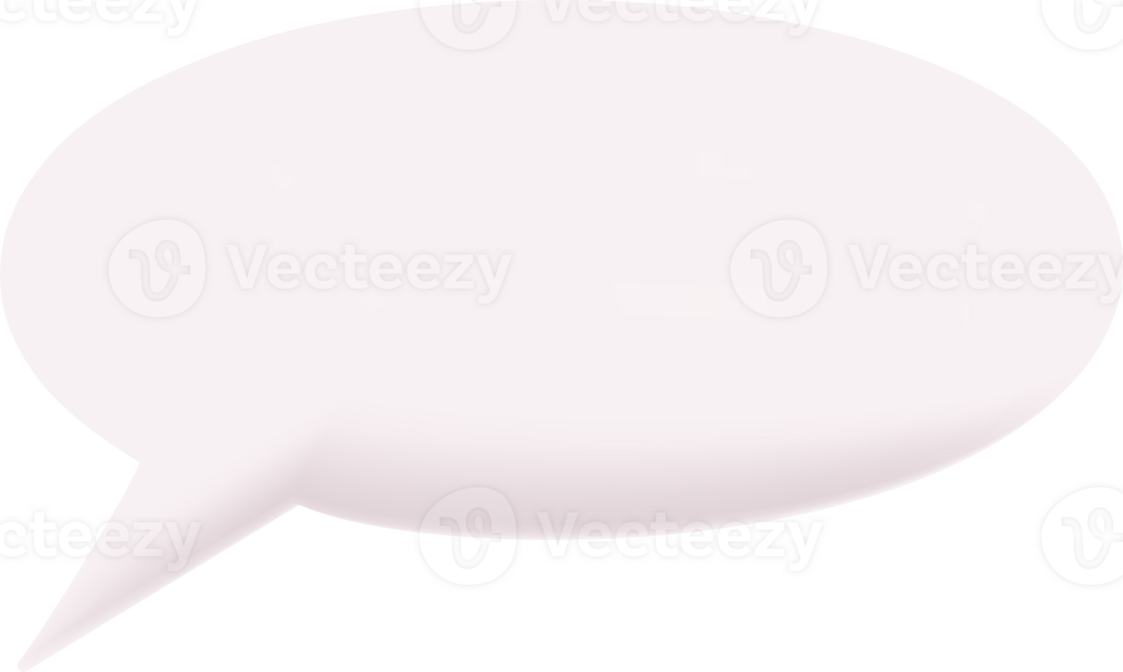 Graphically volumetric empty speech bubble png