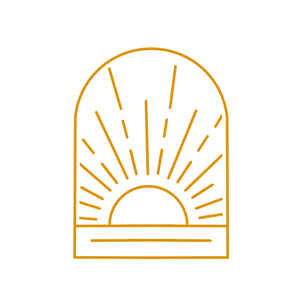 abstract boho sun icon png