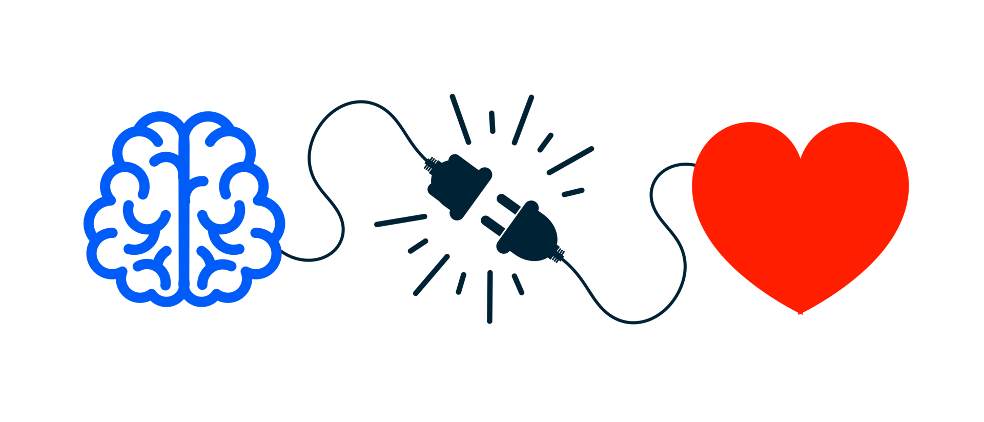 Emotional Intelligence, EI or control feeling and emotion with logical thinking brain, empathy or social skill, self control or balance concept, man connect heart feeling with logical thinking brain. png