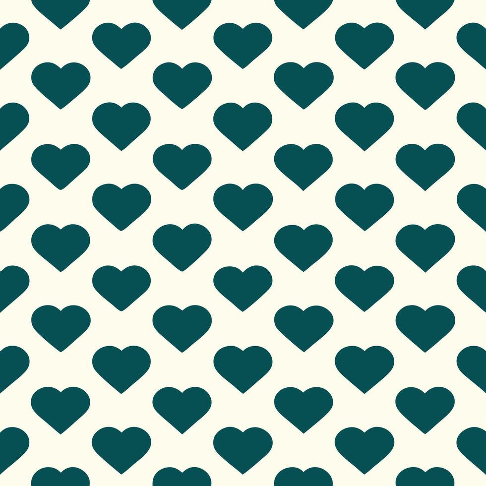 Heart Pattern Featuring Navy Blue Hearts on White Background vector