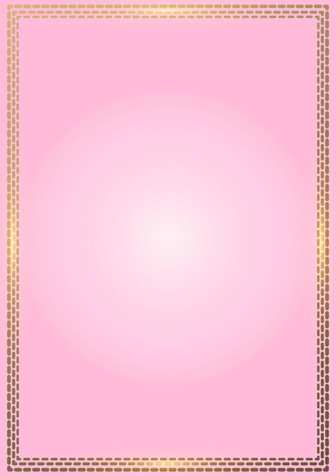 Template of empty gradient pink frame with gold and highlights vector