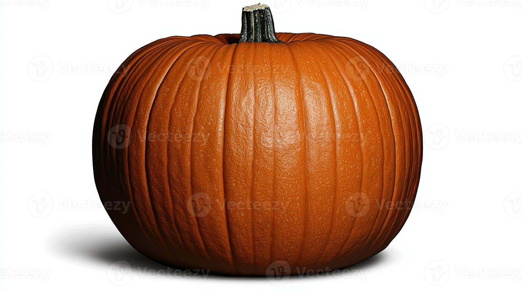 Perfect orange pumpkin on white background photo