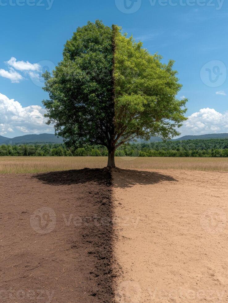 Half of the world is thriving, while the other half is suffering from drought photo