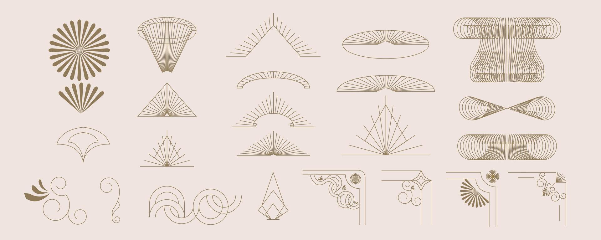deco frame and border with shape triangle vector