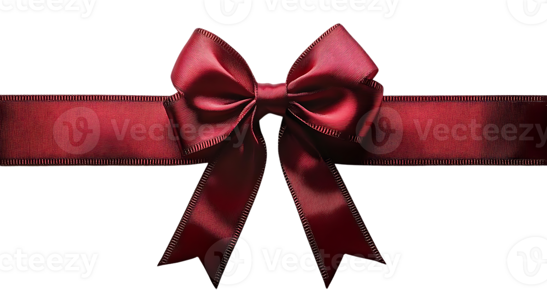 Create a Red Ribbon Bow with Transparent Background, Design Tutorial png