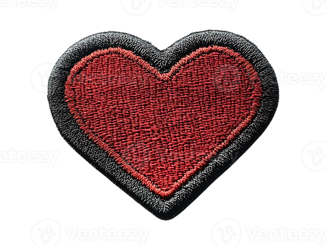 Create Embroidered Heart Patches with Transparent Backgrounds png