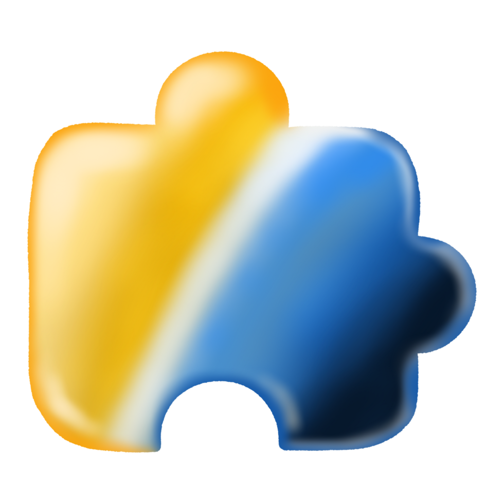 Puzzle yellow and blue color background design, single puzzle piece background png