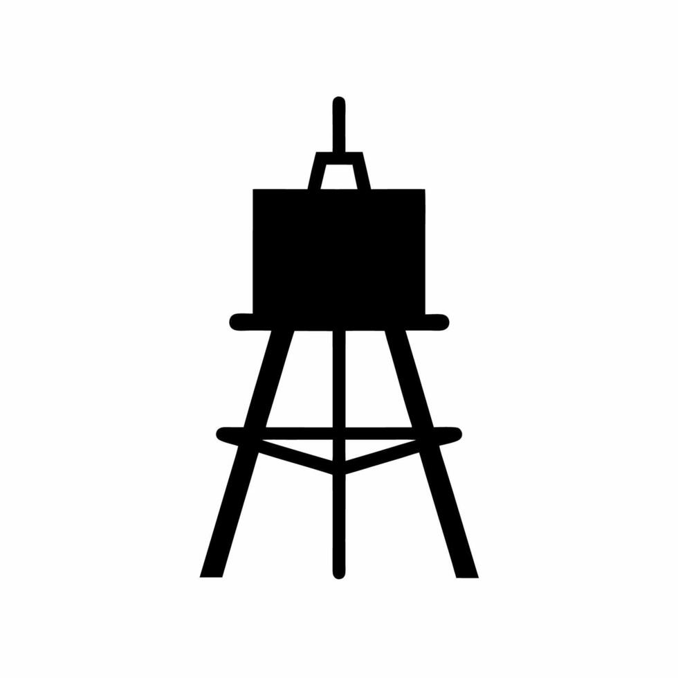 Easel canvas silhouette vector