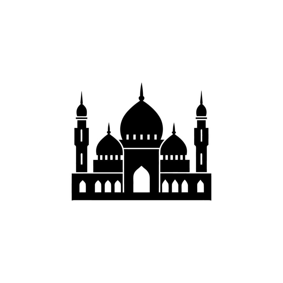 Silhouette of a mosque vector
