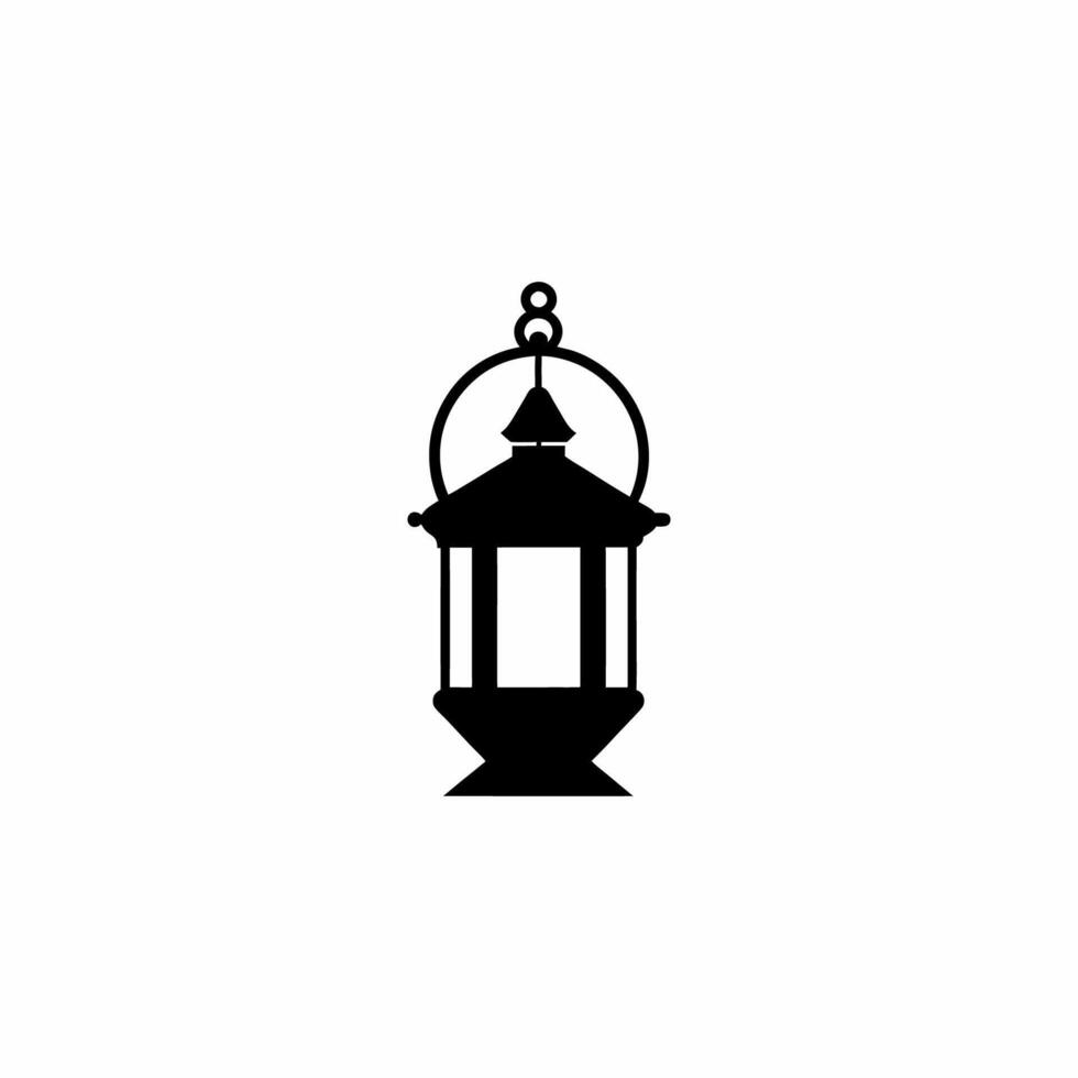 Islamic style Lamp silhouette vector