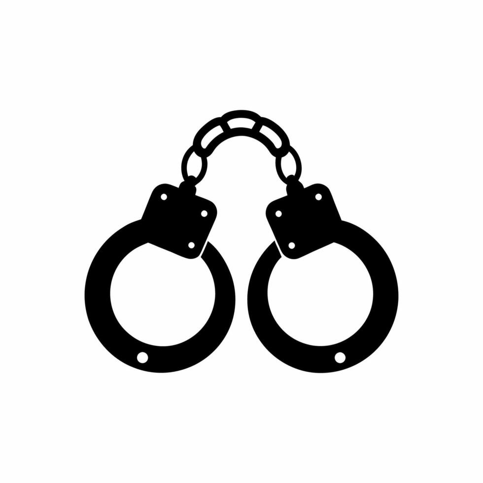 Hand cuff silhouette file vector